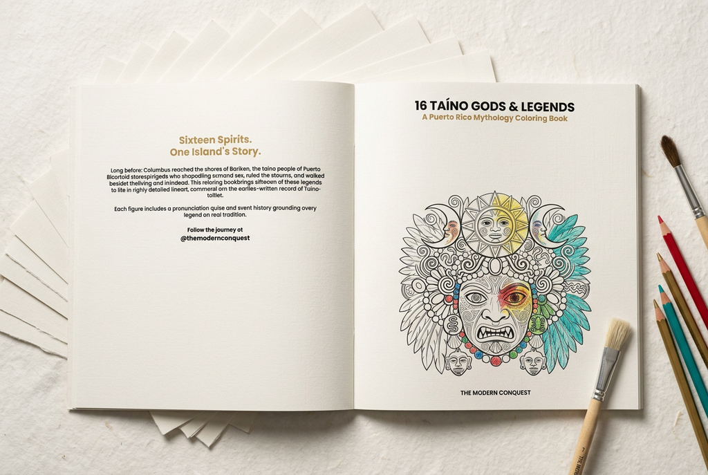 16 Taíno Gods & Legends — A Puerto Rico Mythology Coloring Book