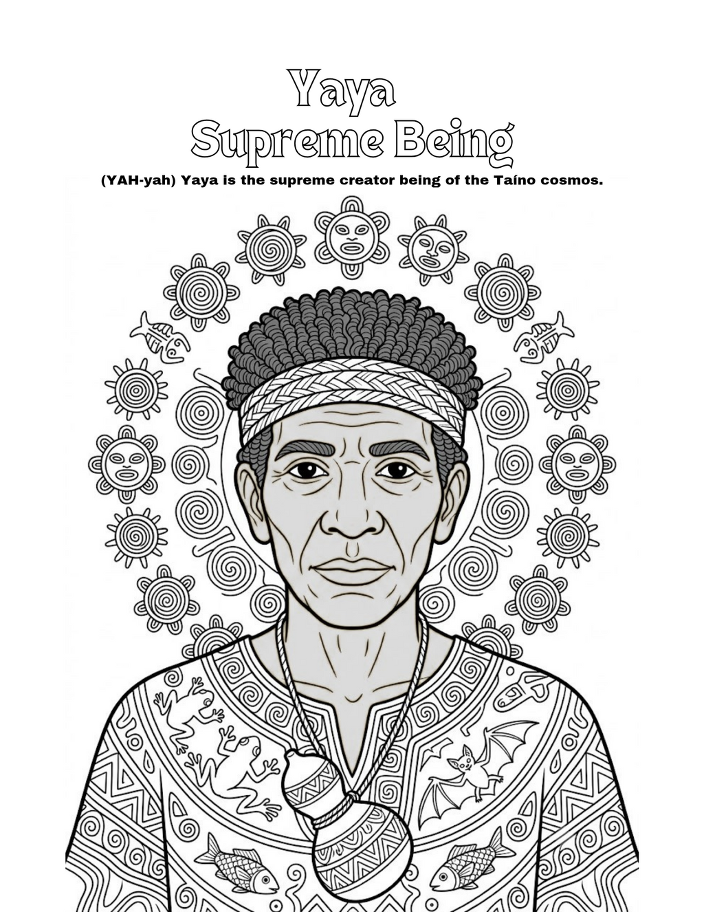 16 Taíno Gods & Legends — A Puerto Rico Mythology Coloring Book