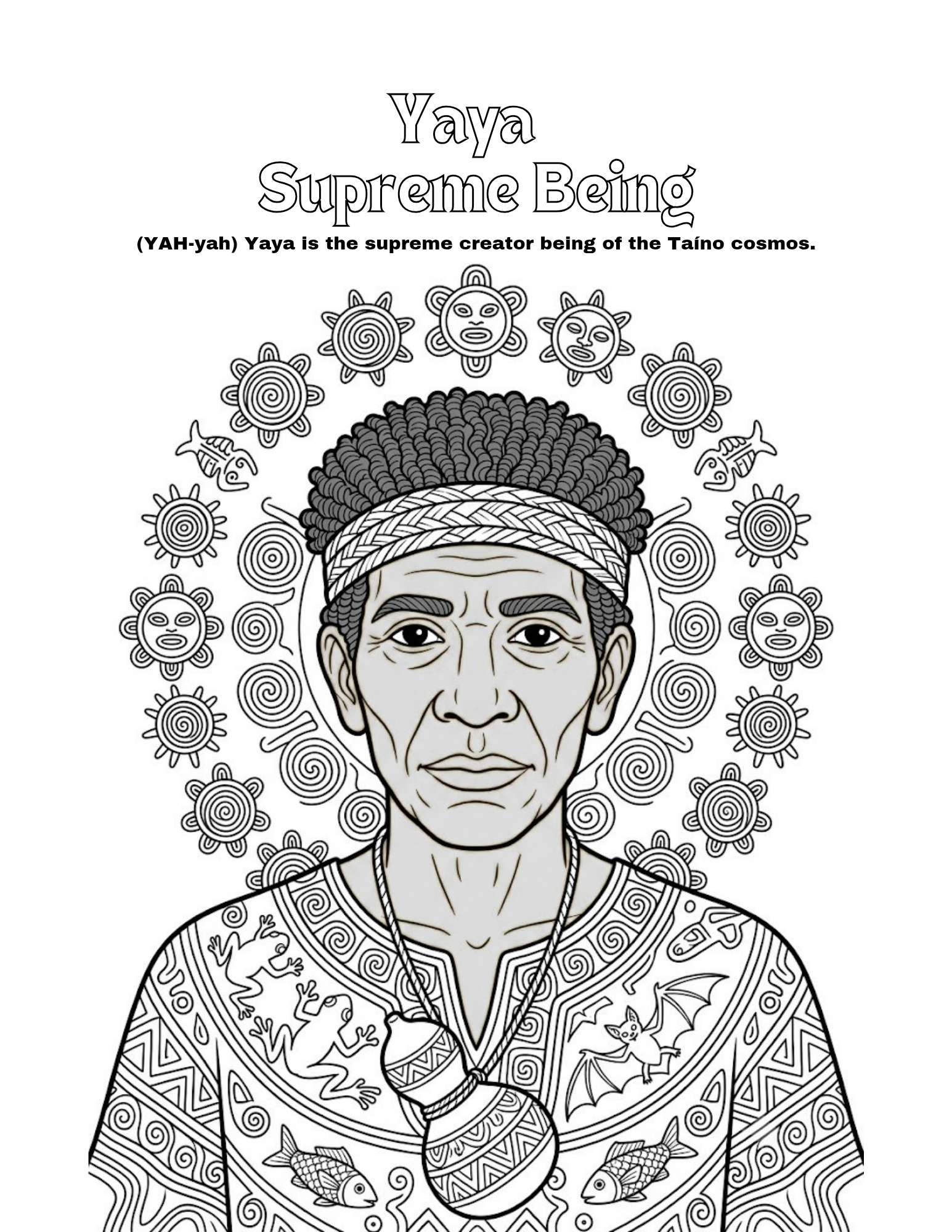 16 Taíno Gods & Legends — A Puerto Rico Mythology Coloring Book