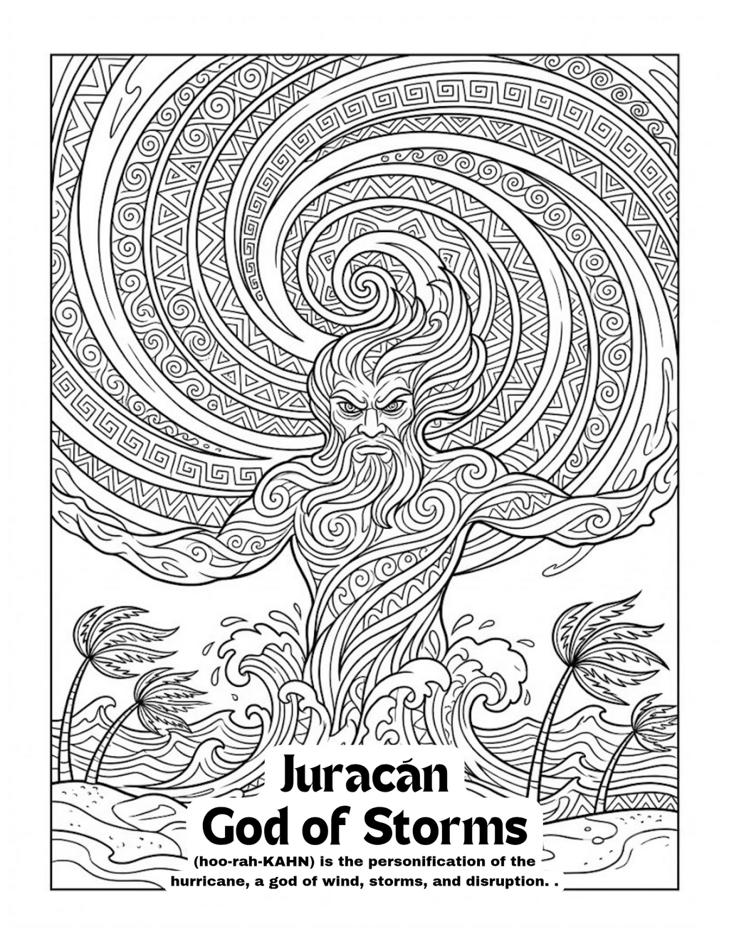 16 Taíno Gods & Legends — A Puerto Rico Mythology Coloring Book